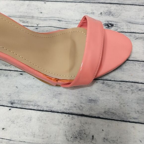 Women's SZ 10 Forever Pink Sandals High Heel Stilettos Buckle - Picture 4 of 10